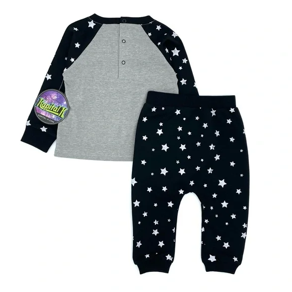NWT Kapital K Boys Star Print Long Sleeve Tee Jogger Set in
